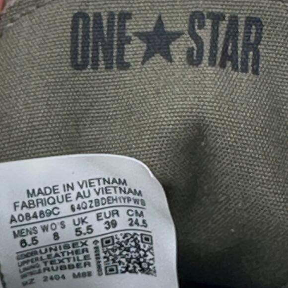 Converse One Star Academy Pro Vintage Suede Olive Green Sneakers 39 EU 8 W 6.5 M - Picture 10 of 11